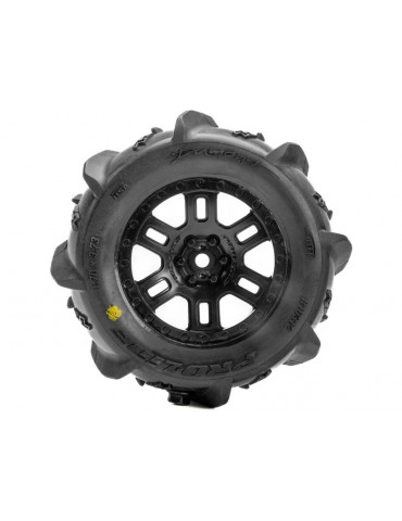 Pro-Line 1/16 Dumont F/R MT Tires Black Split Six (2): ARRMA MINI KRATON