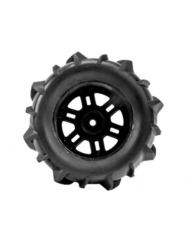 Pro-Line 1/16 Dumont F/R MT Tires Black Split Six (2): ARRMA MINI KRATON