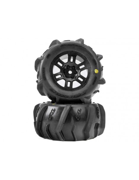 Pro-Line 1/16 Dumont F/R MT Tires Black Split Six (2): ARRMA MINI KRATON