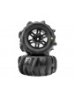 Pro-Line 1/16 Dumont F/R MT Tires Black Split Six (2): ARRMA MINI KRATON