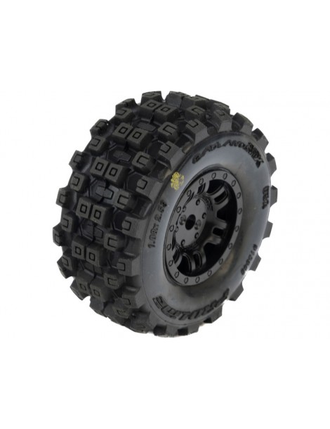 Pro-Line 1/16 Badlands MX Front/Rear Tires MTD 12mm Black Split Six (4): MOJAVE GROM