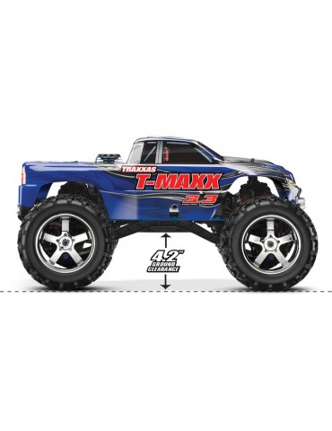 Nitro RC monster truck T-Maxx 3.3 1:8 RTR mėlynos spalvos Traxxas – CyborgShop