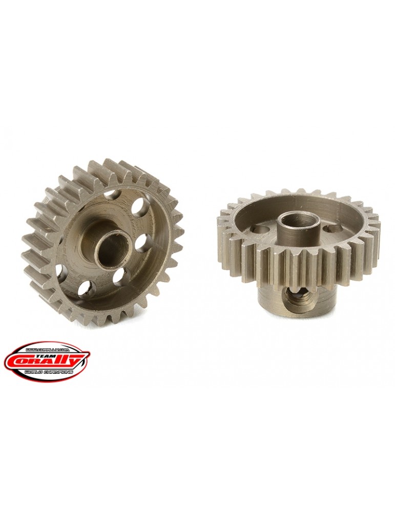 48DP Pinion - Short - Hardened Steel - 28 Teeth - Shaft Dia. 3.17mm
