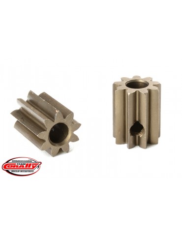 M0.6 Pinion - Short - Hardened Steel - 9 Teeth - Shaft Dia. 3.17mm