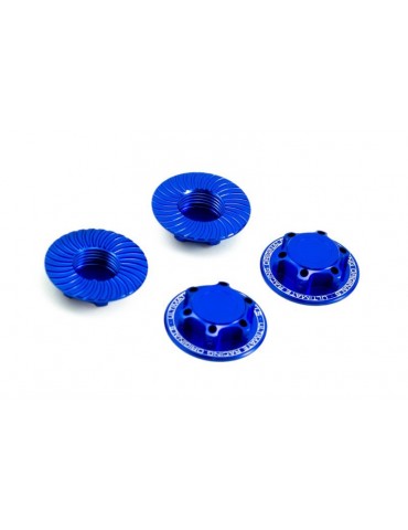 Ultimate Closed end wheel nut V2, blue, 4 pcs