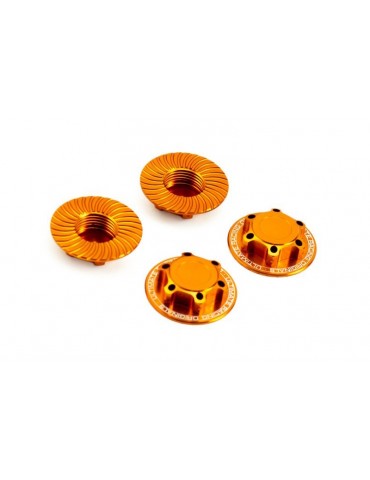 Ultimate Closed end wheel nut V2, orange, 4 pcs
