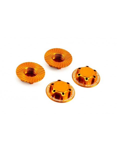 Ultimate Closed end wheel nut V2, orange, 4 pcs