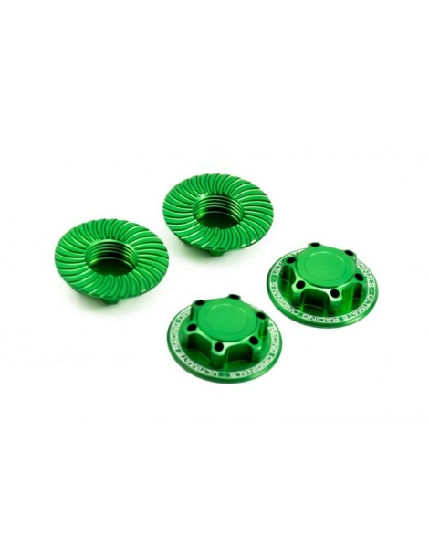 Ultimate Closed end wheel nut V2, green, 4 pcs