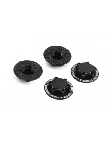 Ultimate Closed end wheel nut V2, black, 4 pcs
