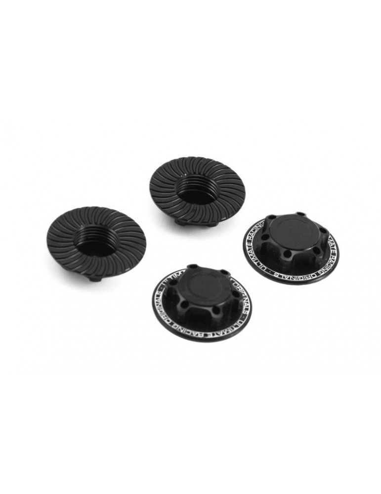 Ultimate Closed end wheel nut V2, black, 4 pcs