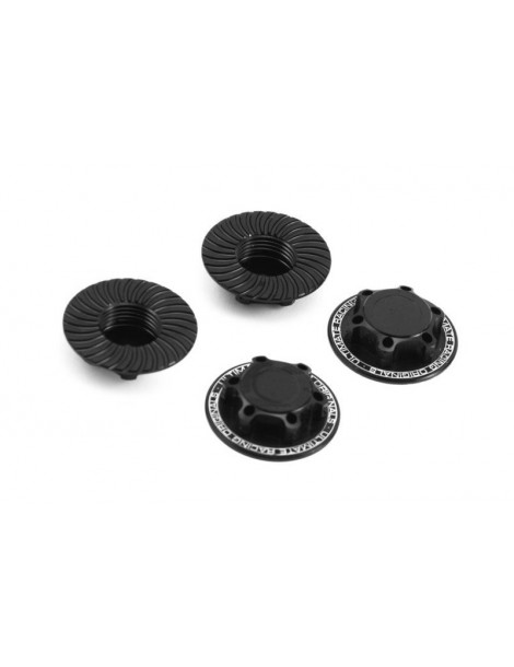 Ultimate Closed end wheel nut V2, black, 4 pcs