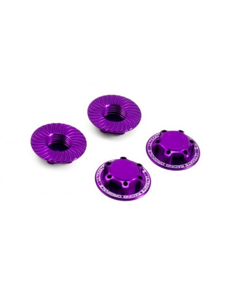 Ultimate Closed end wheel nut V2, purple, 4 pcs