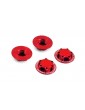 Ultimate Closed end wheel nut V2, red, 4 pcs