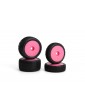 Sideline Buggy Wheel/Tire Set (Pink/Front/Rear)