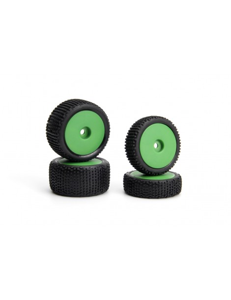 Sideline Buggy Wheel/Tire Set (Green/Front/Rear)