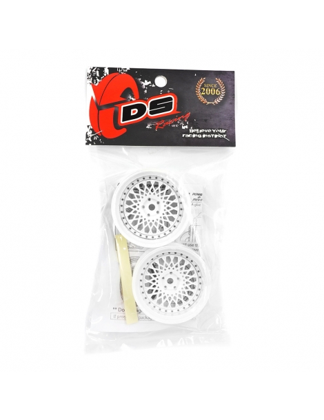 RC drift ratlankiai Drift Element Series Mesh Tri White Black Rivets 26 mm DS Racing – CyborgShop