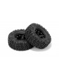 Pre-assembled wheel with tire, 1 pair
