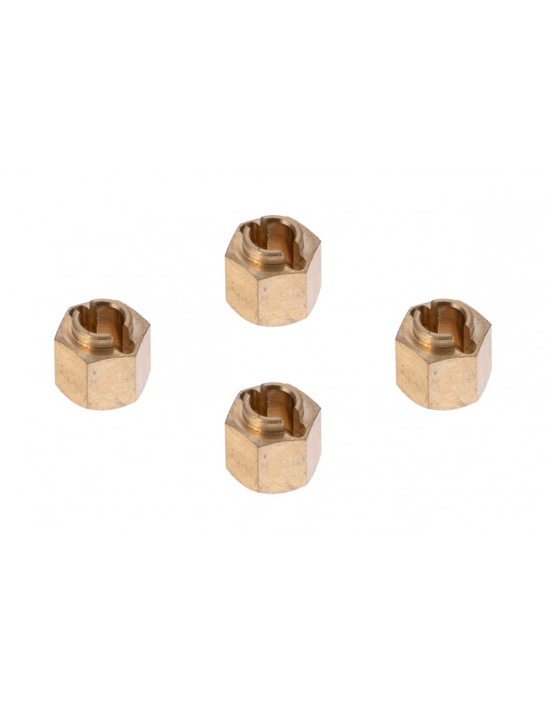 Wheel Hex (brass), 4 pcs