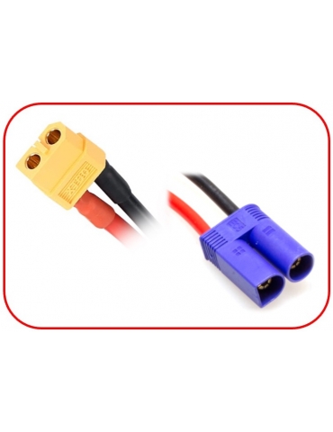 Įkrovimo kabelis XT60 į EC5 15 cm 14AWG Absima – CyborgShop