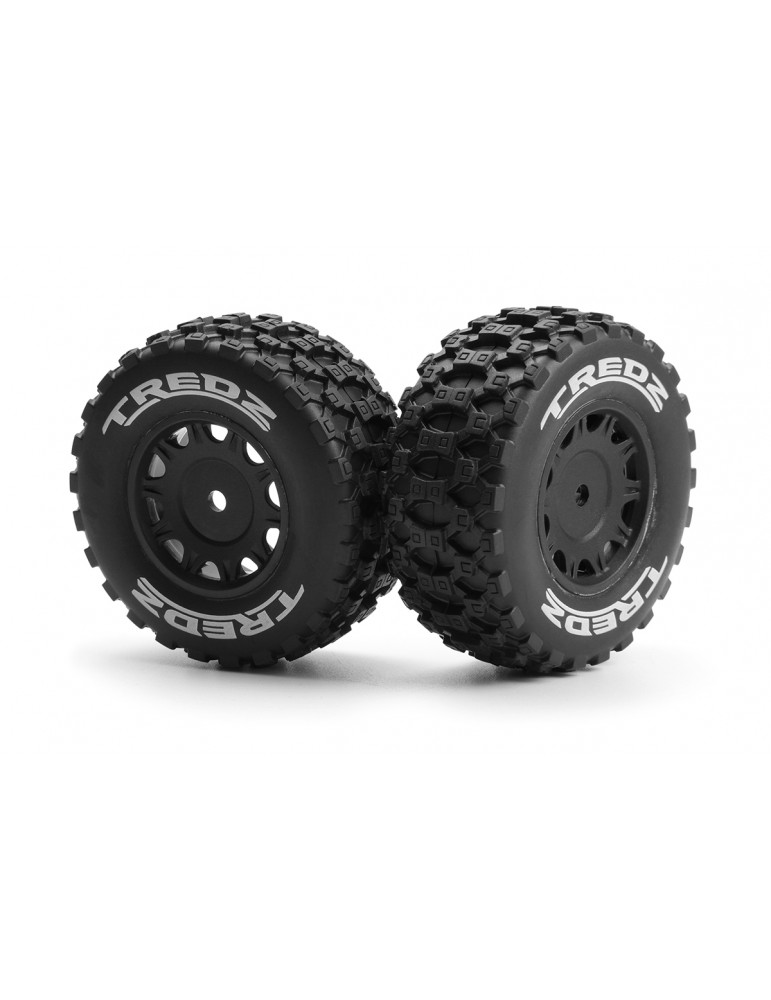 Assembled Wheel & Tyre Set (Black/2pcs)