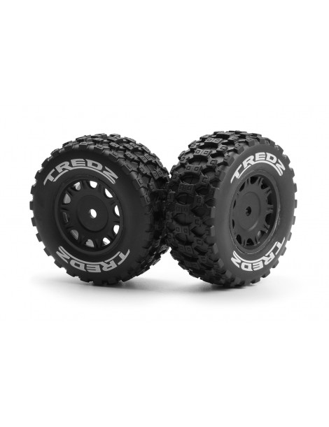 Assembled Wheel & Tyre Set (Black/2pcs)
