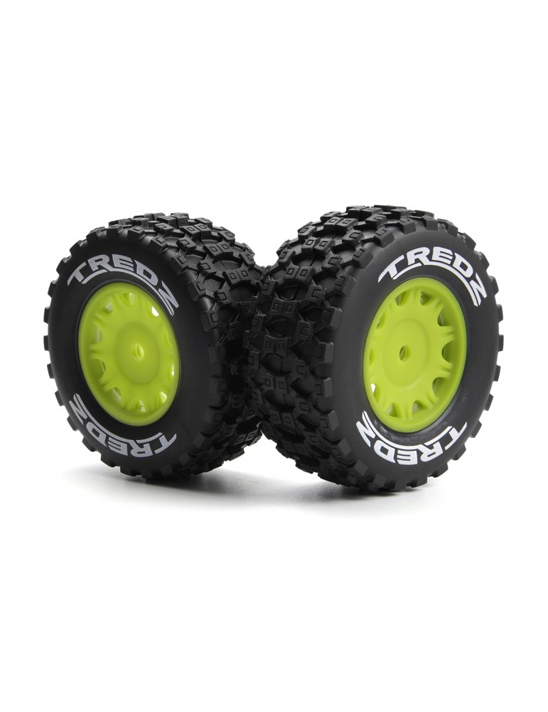 Assembled Wheel & Tyre Set (Fluoro Green/2pcs)