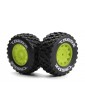 Assembled Wheel & Tyre Set (Fluoro Green/2pcs)