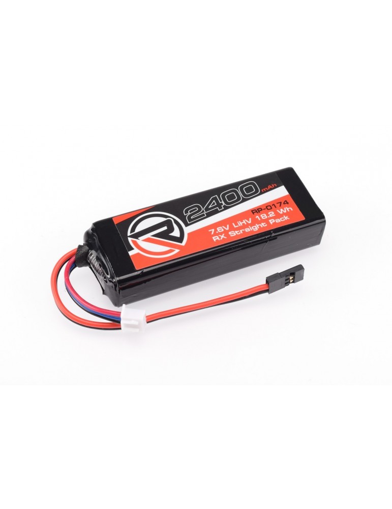 2400mAh 7.6V LiHV RX Straight Pack (Fits Associated/Mugen/Sworkz/Xray)