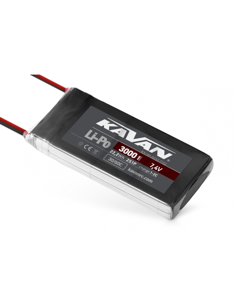 LiPo imtuvo akumuliatorius 3000 mAh 7.4V 30/60C – CyborgShop