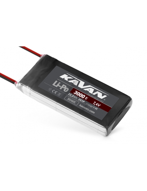 LiPo imtuvo akumuliatorius 3000 mAh 7.4V 30/60C – CyborgShop