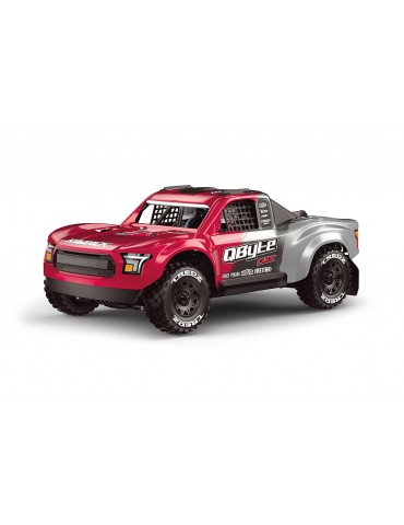 QByte SC Flux 1/12 4WD RTR raudonas RC Short Course modelis su bešepetiu varikliu