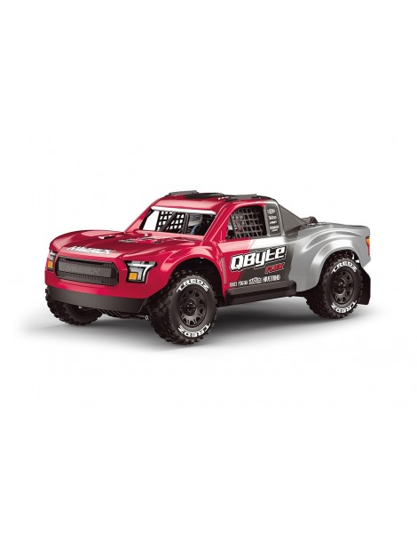 QByte SC Flux 1/12 4WD RTR raudonas RC Short Course modelis su bešepetiu varikliu