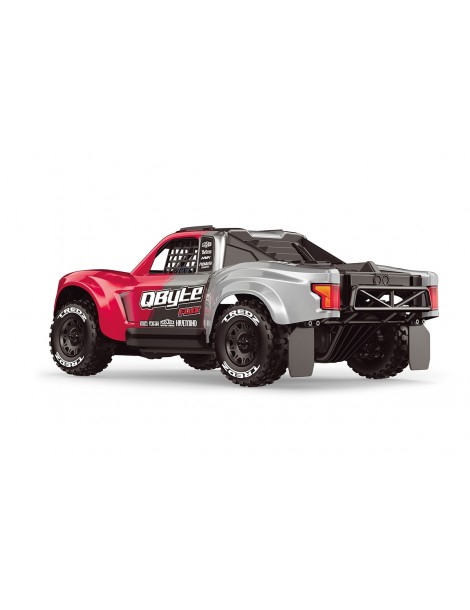QByte SC Flux 1/12 4WD RTR raudonas RC Short Course modelis su bešepetiu varikliu