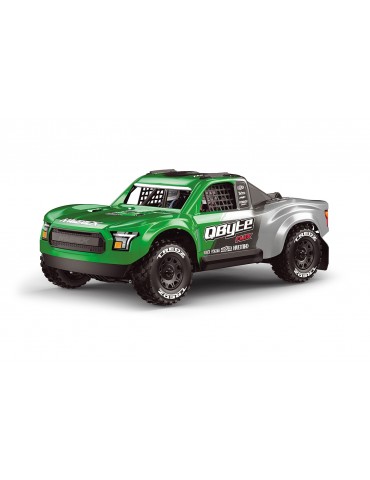 QByte SC Flux 1/12 4WD RTR žalias RC Short Course modelis su bešepetiu varikliu