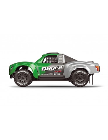 QByte SC Flux 1/12 4WD RTR žalias RC Short Course modelis su bešepetiu varikliu