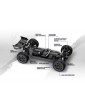 QByte XB Flux 1/12 4WD RTR mėlynas RC bagis su bešepetiu varikliu