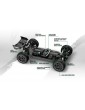 QByte XB Flux 1/12 4WD RTR žalias RC bagis su bešepetėliniu varikliu