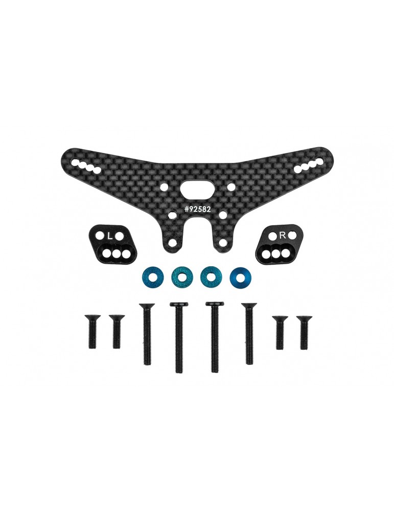 RC10B7.1 FT Gull Dropper And Rear Shock Tower Conversion Set, -2mm