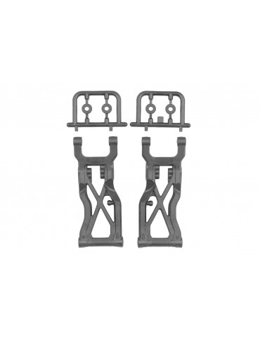 RC10B7 FT Carbon Rear Suspension Arms V2, 81mm