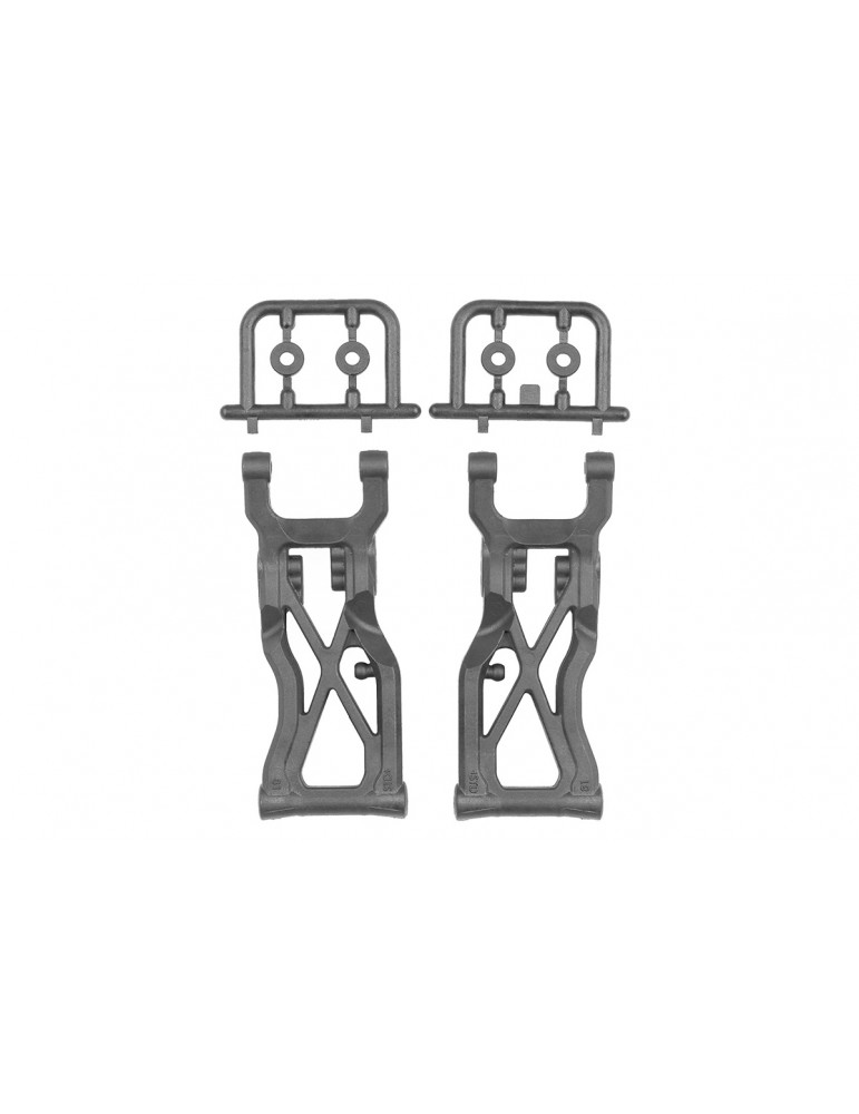 RC10B7 FT Carbon Rear Suspension Arms V2, 81mm