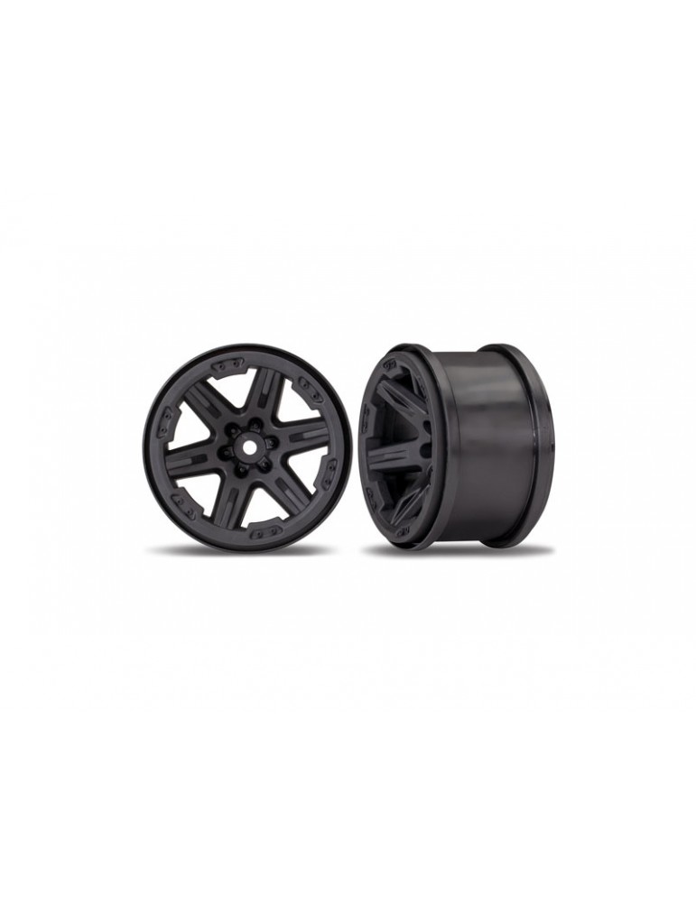 Traxxas Wheels 2.8" Rustler 4x4 (black) (2)