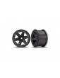 Traxxas Wheels 2.8" Rustler 4x4 (black) (2)