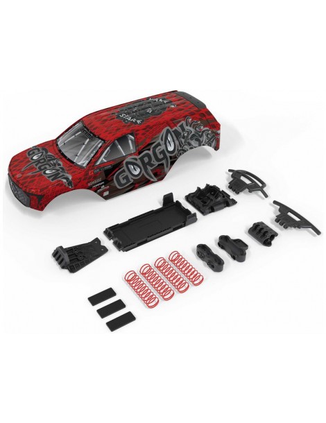 Arrma 1/10 GORGON Painted Decaled Trimmed Body Set, Red/Black