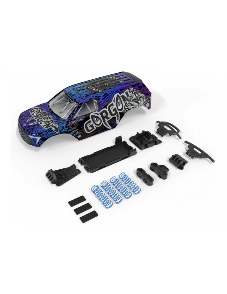 Arrma 1/10 GORGON Painted Decaled Trimmed Body Set, (Blue/Black)