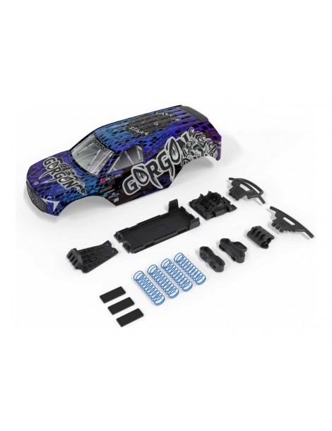 Arrma 1/10 GORGON Painted Decaled Trimmed Body Set, (Blue/Black)