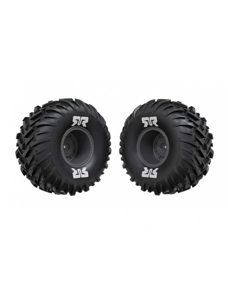 Arrma dBoots Cut Chevron MT Tire Set Glued, Gun metal