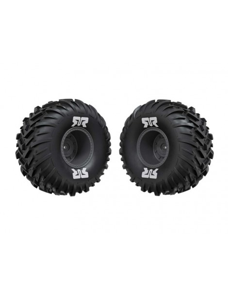 Arrma dBoots Cut Chevron MT Tire Set Glued, Gun metal