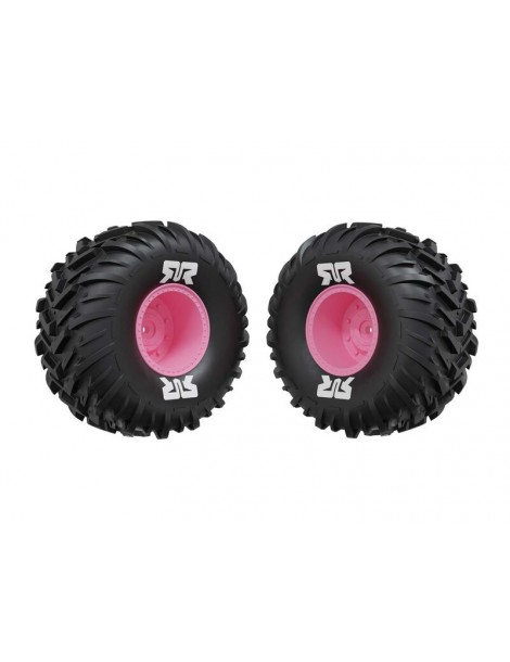 Arrma dBoots Cut Chevron MT Tire Set Glued, Pink