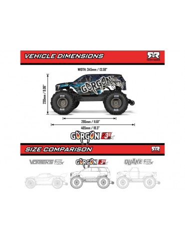 Arrma 1/10 Gorgon 223S BLX 2WD 1:10 RTR Red