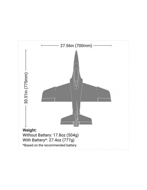 E-flite Habu SS 0.7m 50mm EDF Jet BNF Basic AS3X+ SAFE Select